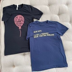 2 Graphic Tshirts Humor Stephen King It Unisex S